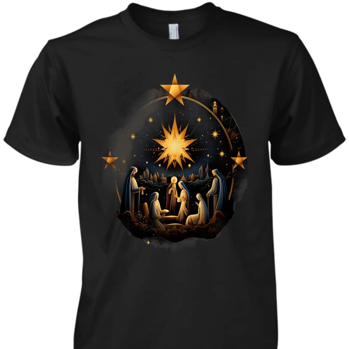 Christmas Birth Of Jesus Nativity Scene Star Christian X-Mas T-Shirt Christmas Birth Of Jesus Nativity Scene Star Christian X-Mas T-Shirt