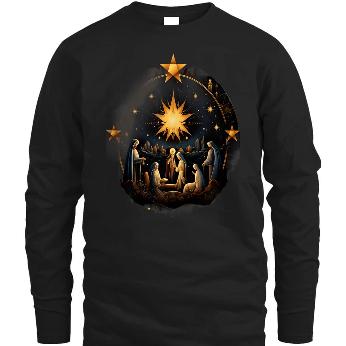 Christmas Birth Of Jesus Nativity Scene Star Christian X-Mas T-Shirt Christmas Birth Of Jesus Nativity Scene Star Christian X-Mas T-Shirt