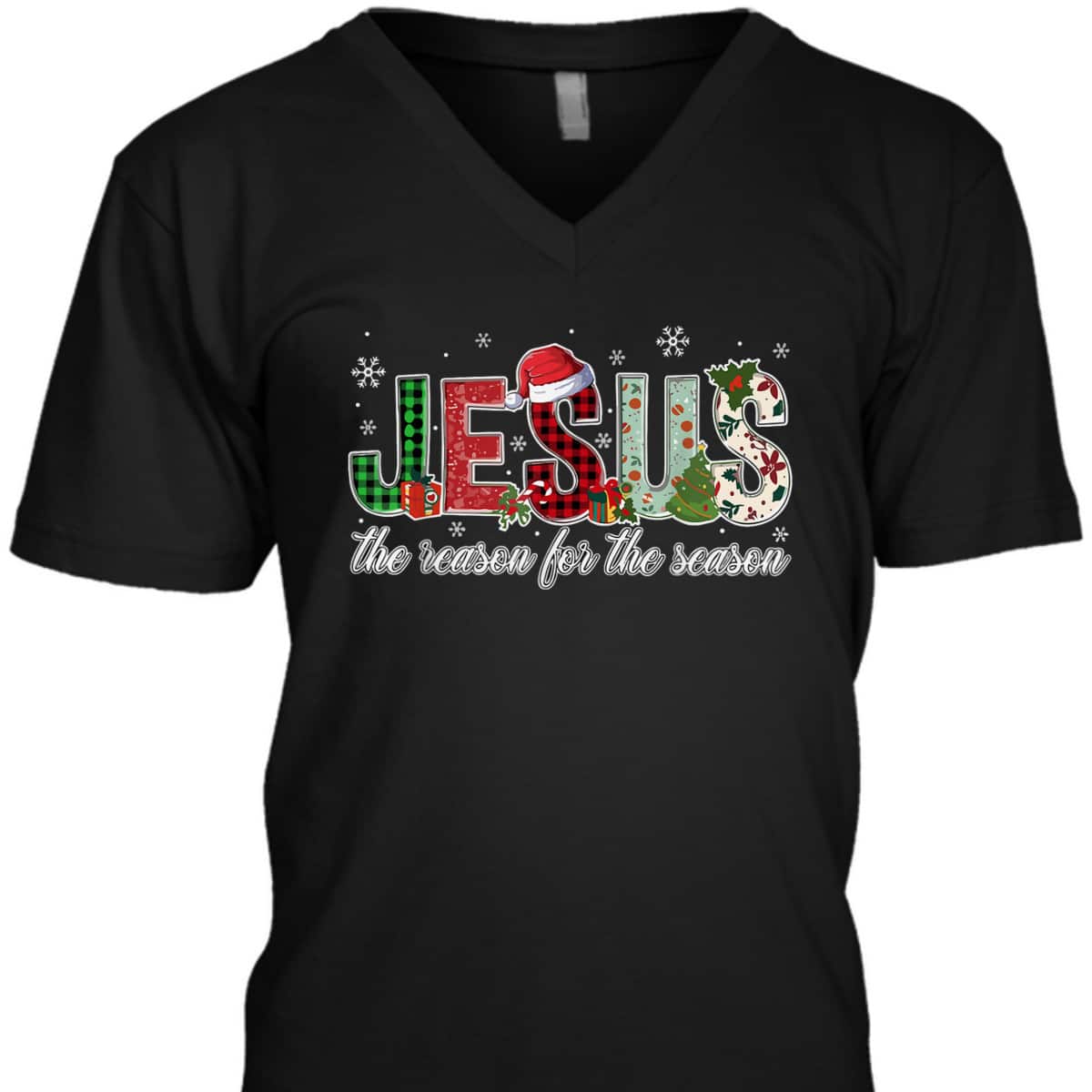 Christian Jesus The Reason Xmas Holiday Season Christmas Snowflake T-Shirt Christian Jesus The Reason Xmas Holiday Season Christmas Snowflake T-Shirt