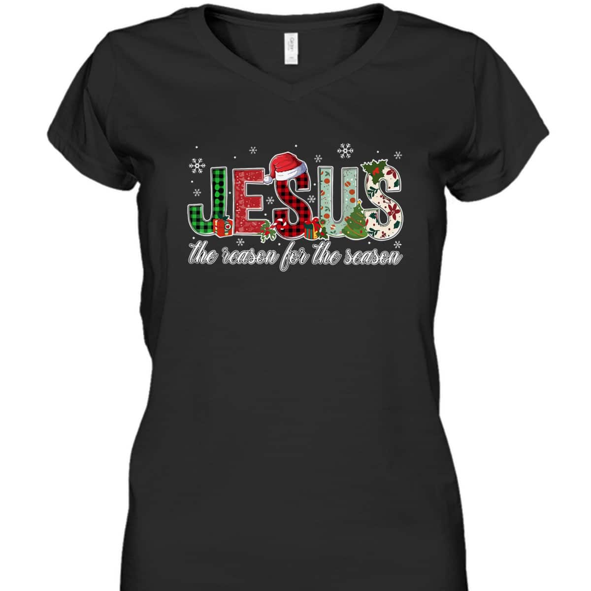 Christian Jesus The Reason Xmas Holiday Season Christmas Snowflake T-Shirt Christian Jesus The Reason Xmas Holiday Season Christmas Snowflake T-Shirt