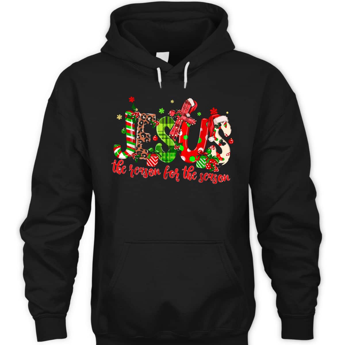 Christian Jesus The Reason Xmas Holiday Season Christmas Cross T-Shirt Christian Jesus The Reason Xmas Holiday Season Christmas Cross T-Shirt