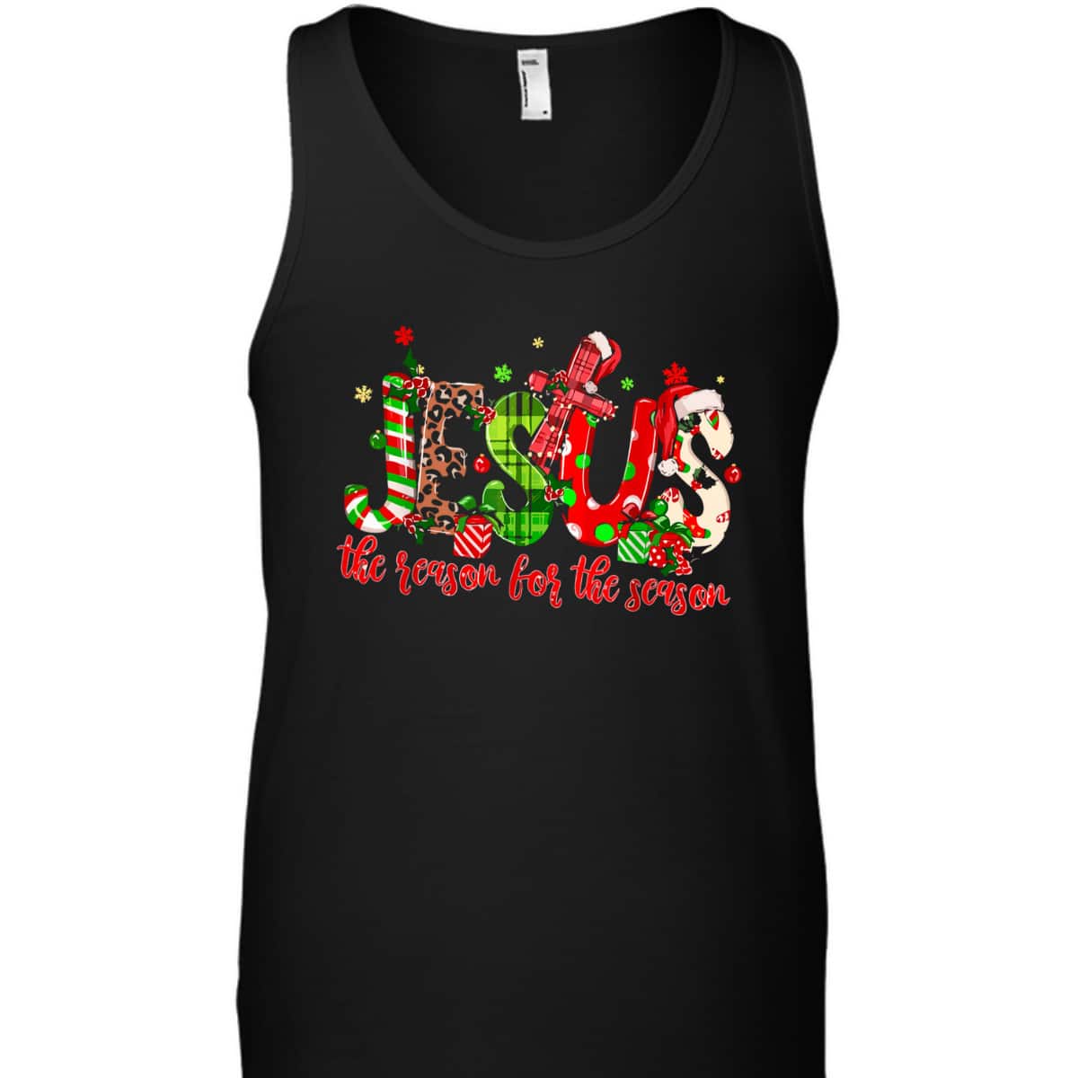 Christian Jesus The Reason Xmas Holiday Season Christmas Cross T-Shirt Christian Jesus The Reason Xmas Holiday Season Christmas Cross T-Shirt