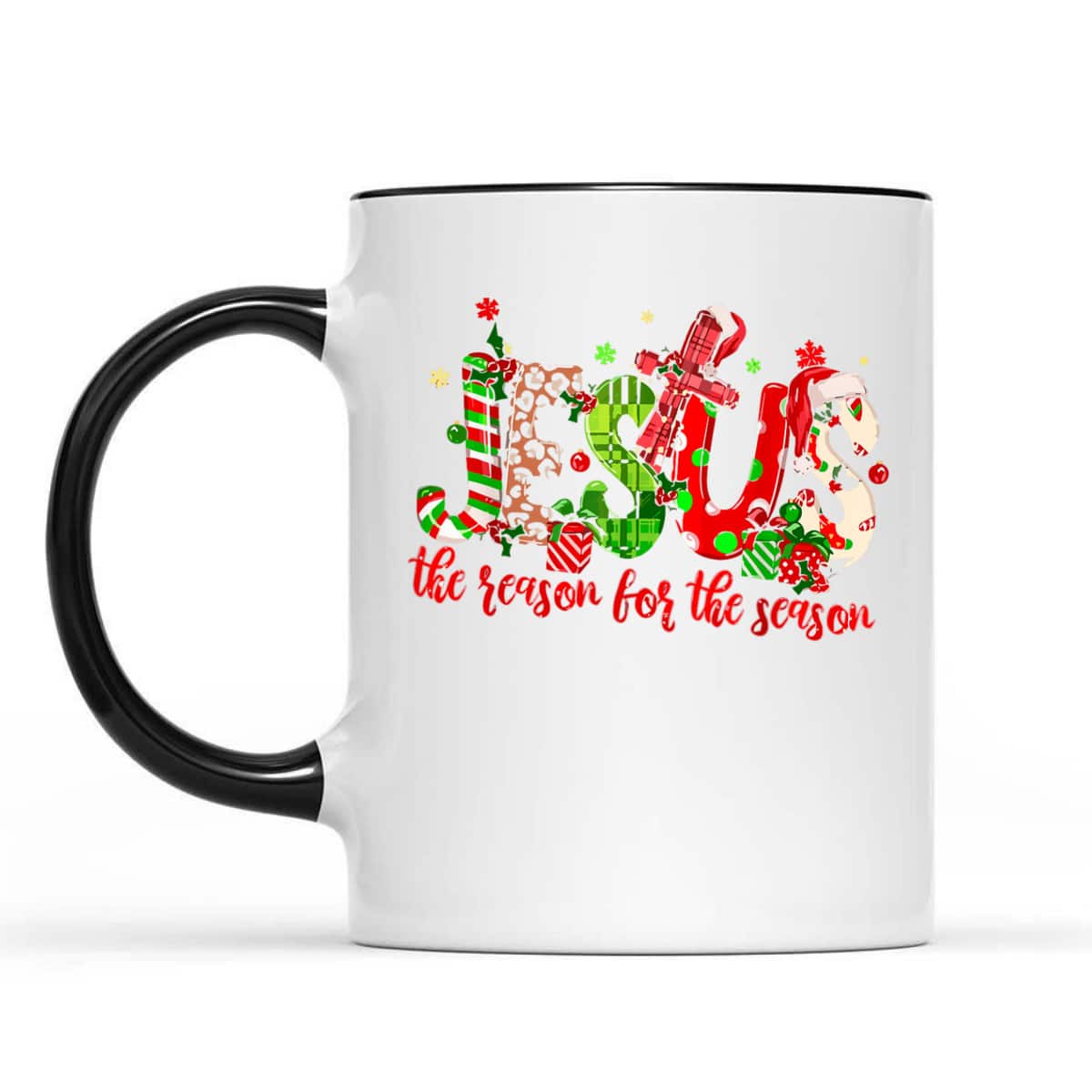 Christian Jesus The Reason Xmas Holiday Season Christmas Cross T-Shirt Christian Jesus The Reason Xmas Holiday Season Christmas Cross T-Shirt