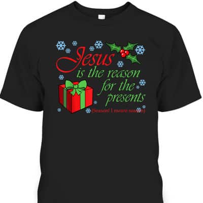 Christian Christmas T-Shirt Jesus The Reason Xmas Holiday Season Gifts