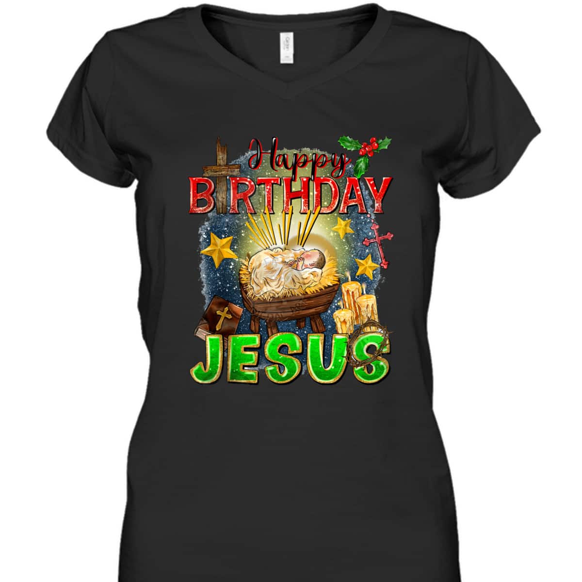 Christian Happy Birthday Jesus Christ Xmas Merry Christmas T-Shirt Christian Happy Birthday Jesus Christ Xmas Merry Christmas T-Shirt