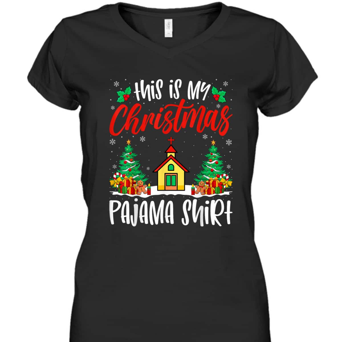 Church Xmas Pajama Christian Church Christmas Holiday T-Shirt Church Xmas Pajama Christian Church Christmas Holiday T-Shirt