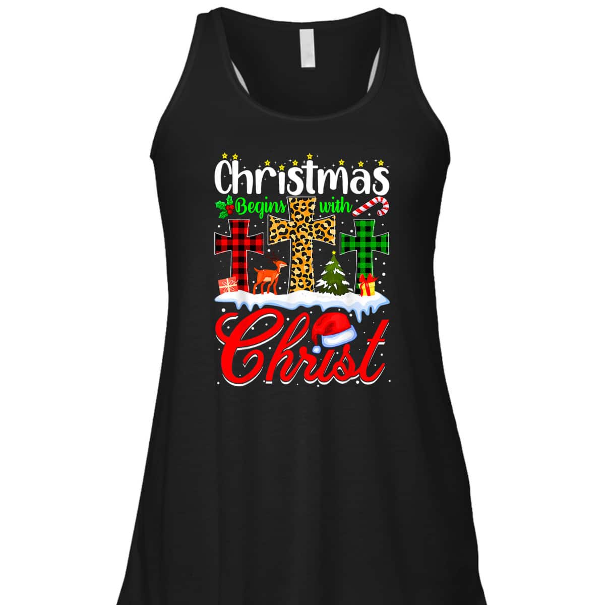 Christmas Begins With Christ Christian Cross Funny Xmas T-Shirt Christmas Begins With Christ Christian Cross Funny Xmas T-Shirt