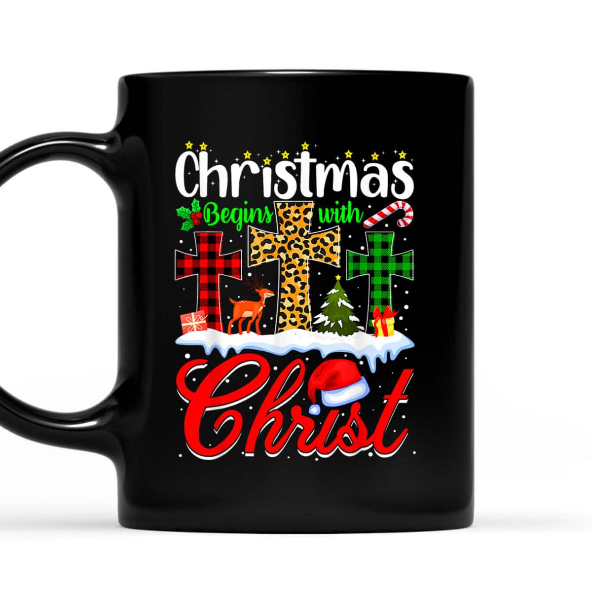 Christmas Begins With Christ Christian Cross Funny Xmas T-Shirt Christmas Begins With Christ Christian Cross Funny Xmas T-Shirt