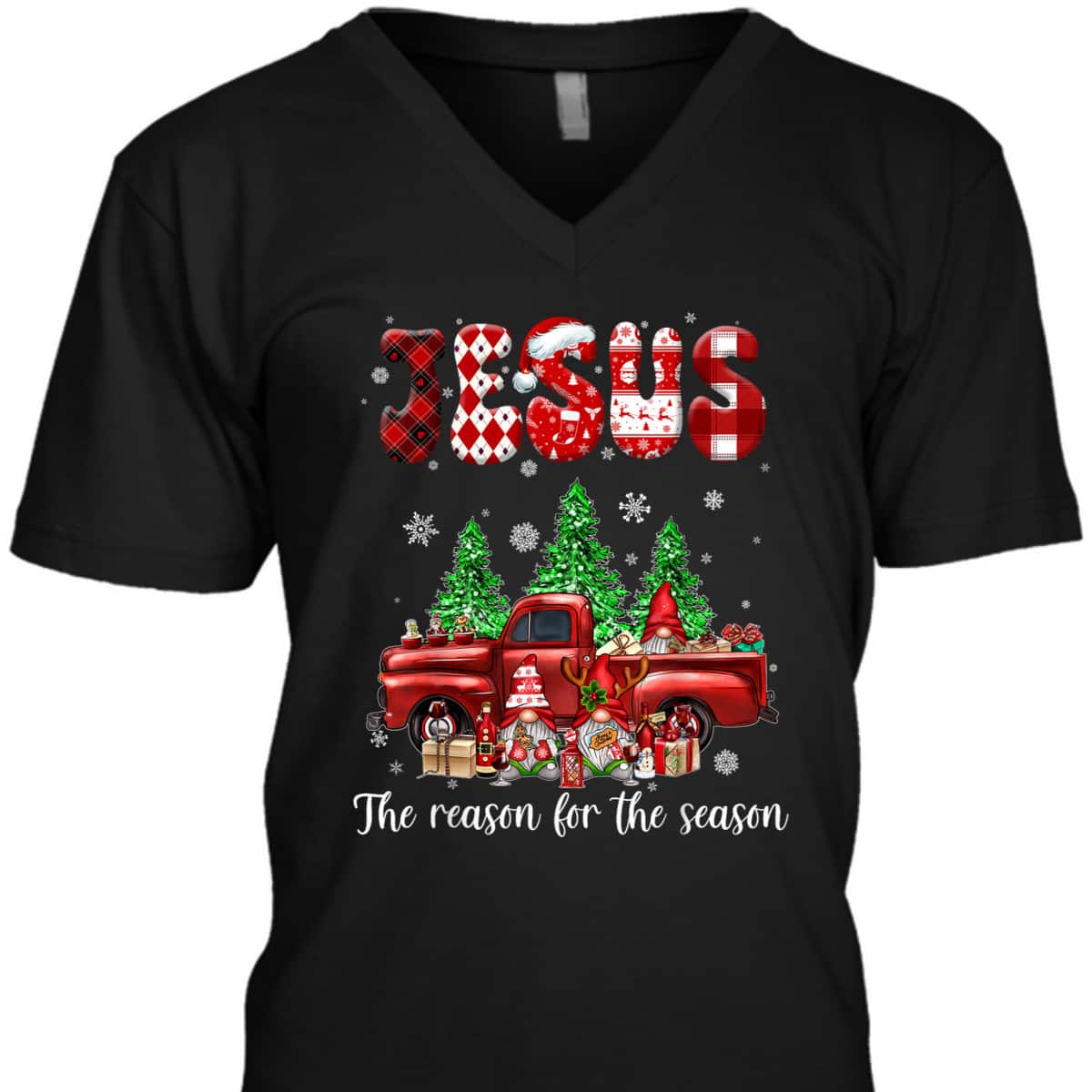 Christian Jesus The Reason Xmas Holiday Season Christmas Red Truck T-Shirt Christian Jesus The Reason Xmas Holiday Season Christmas Red Truck T-Shirt