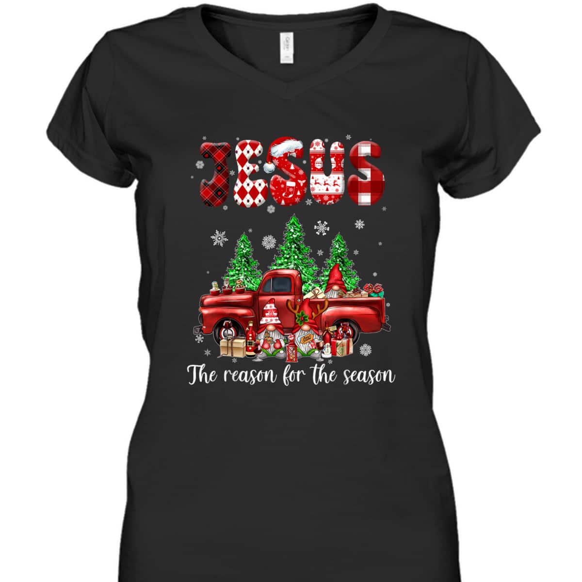 Christian Jesus The Reason Xmas Holiday Season Christmas Red Truck T-Shirt Christian Jesus The Reason Xmas Holiday Season Christmas Red Truck T-Shirt