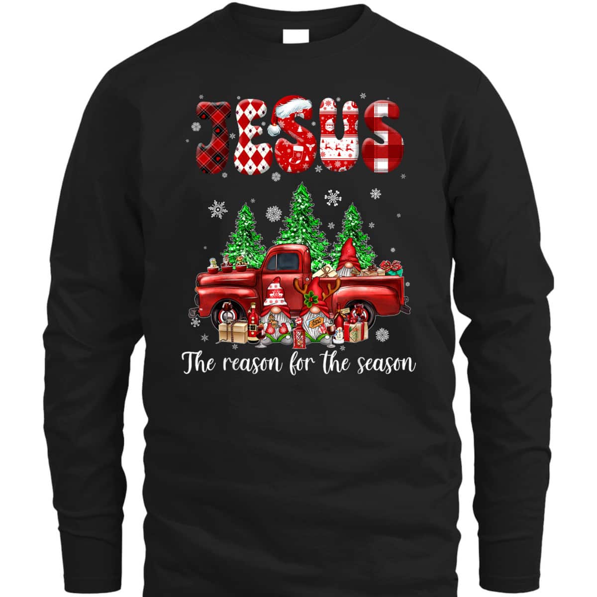 Christian Jesus The Reason Xmas Holiday Season Christmas Red Truck T-Shirt Christian Jesus The Reason Xmas Holiday Season Christmas Red Truck T-Shirt