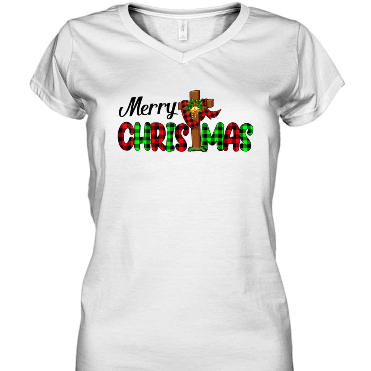 Merry Christmas Cross Christian Plaid Buffalo Xmas Pajama T-Shirt Merry Christmas Cross Christian Plaid Buffalo Xmas Pajama T-Shirt