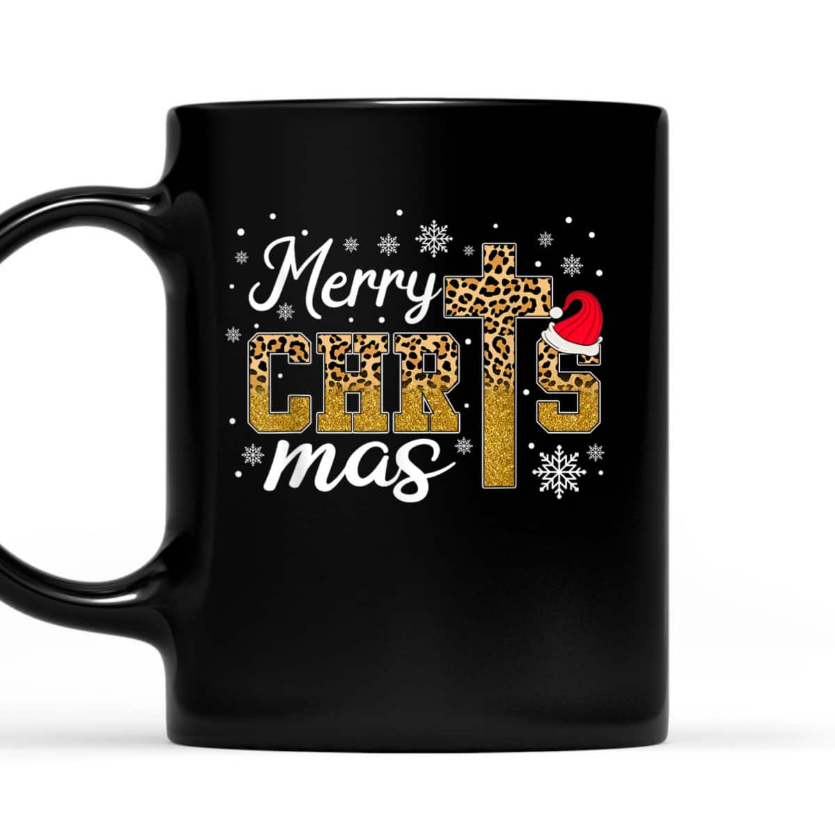 Merry Christmas Leopard Cross Christian Family Xmas Pajama T-Shirt Merry Christmas Leopard Cross Christian Family Xmas Pajama T-Shirt