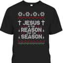 Christian Jesus The Reason Xmas Holiday Season Christmas Cross Snowflake T-Shirt