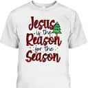 Christian Jesus The Reason Xmas Holiday Season Christmas Tree T-Shirt