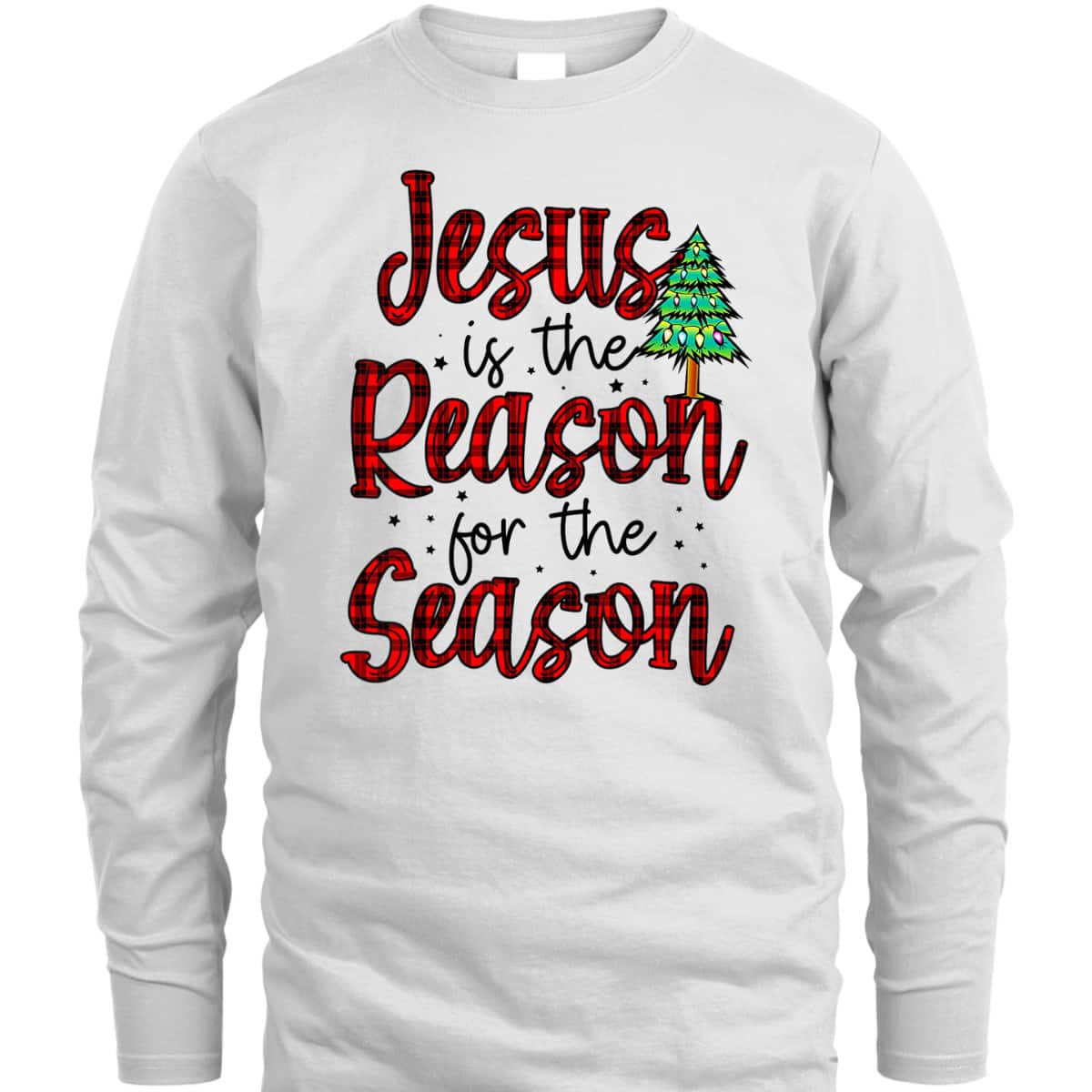 Christian Jesus The Reason Xmas Holiday Season Christmas Tree T-Shirt Christian Jesus The Reason Xmas Holiday Season Christmas Tree T-Shirt