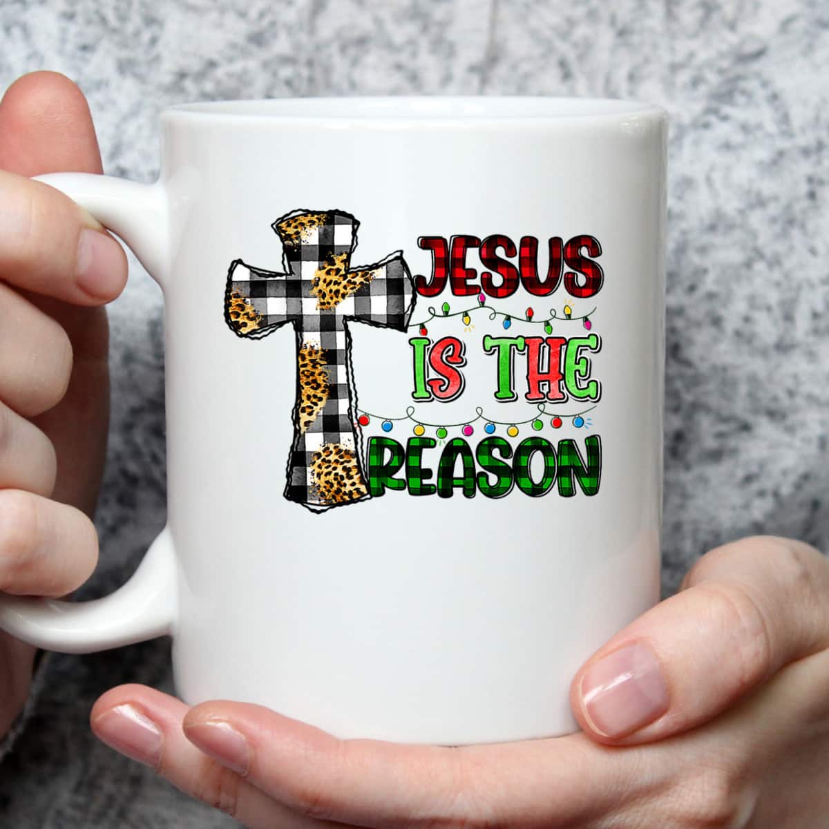Christian Jesus The Reason Xmas Holiday Season Christmas Light Cross T-Shirt Christian Jesus The Reason Xmas Holiday Season Christmas Light Cross T-Shirt
