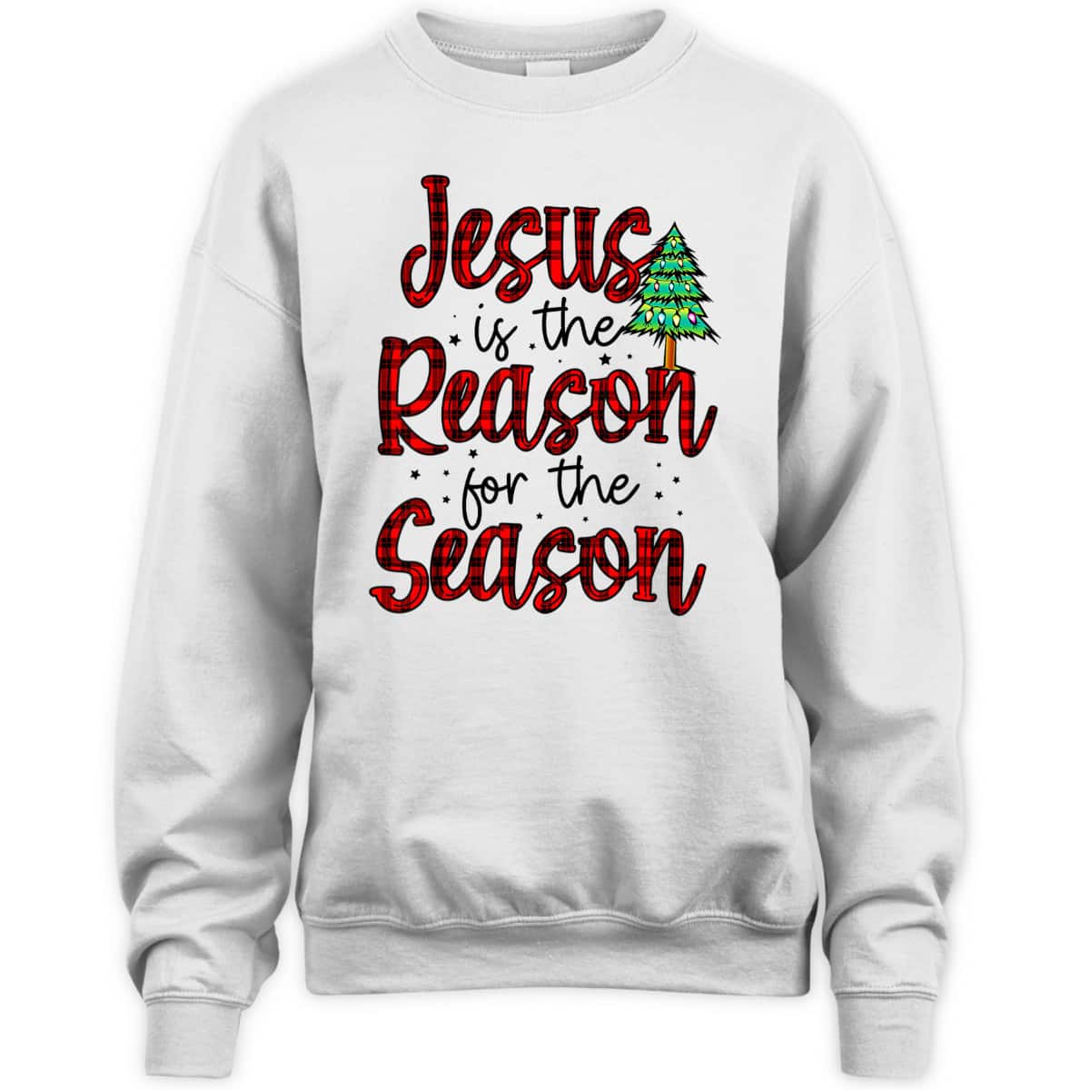 Christian Jesus The Reason Xmas Holiday Season Christmas Tree T-Shirt Christian Jesus The Reason Xmas Holiday Season Christmas Tree T-Shirt