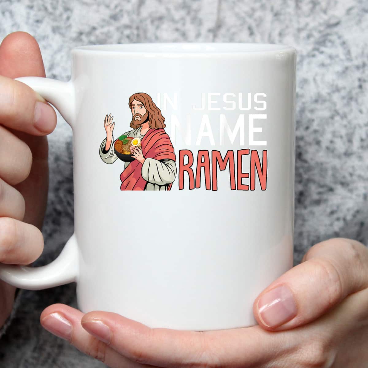 In Jesus Name Ramen Funny Japanese Christian T-Shirt In Jesus Name Ramen Funny Japanese Christian T-Shirt