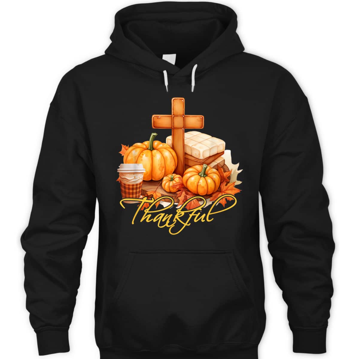 Thankful Jesus Christian Cross Pumpkin Thanksgiving T-Shirt Thankful Jesus Christian Cross Pumpkin Thanksgiving T-Shirt