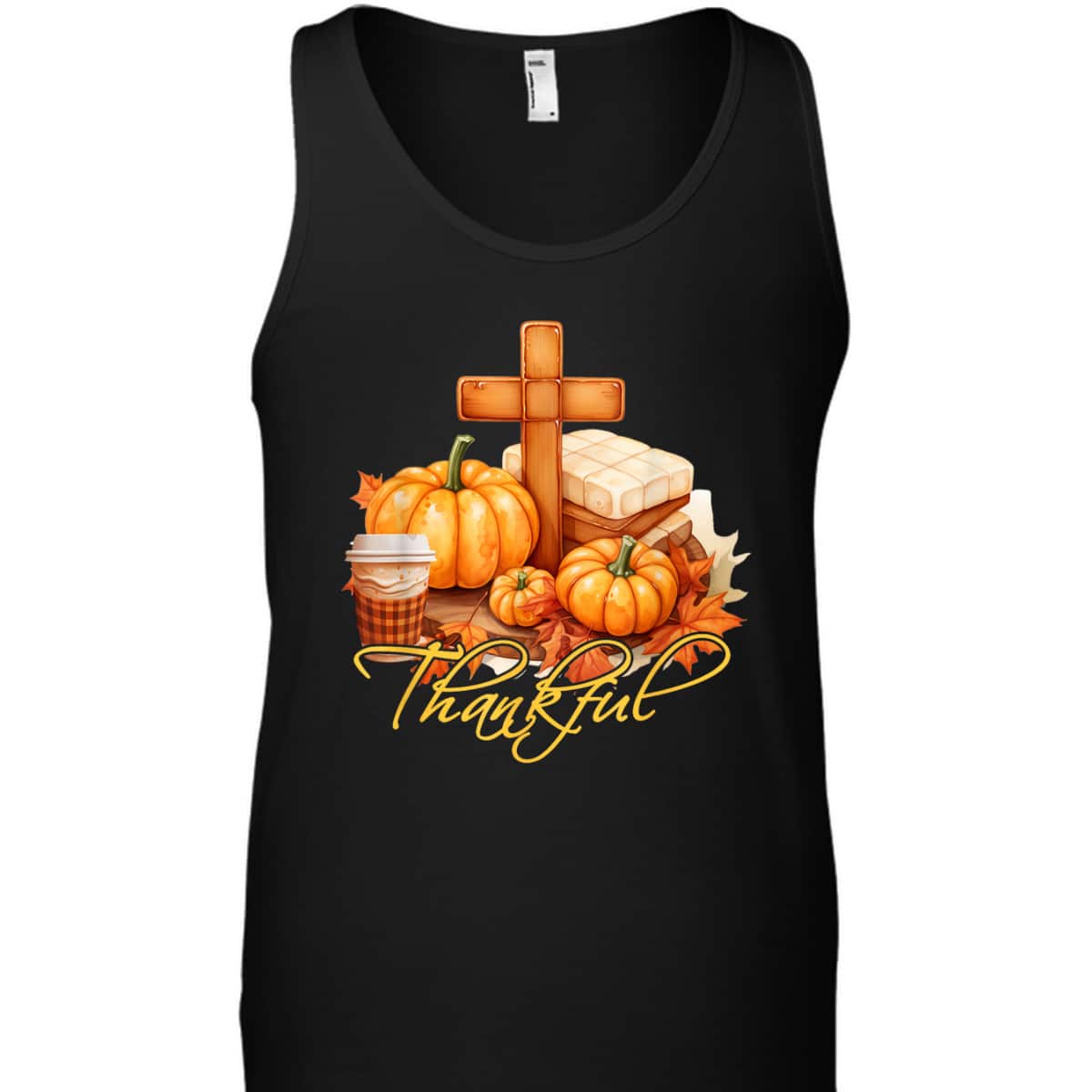 Thankful Jesus Christian Cross Pumpkin Thanksgiving T-Shirt Thankful Jesus Christian Cross Pumpkin Thanksgiving T-Shirt