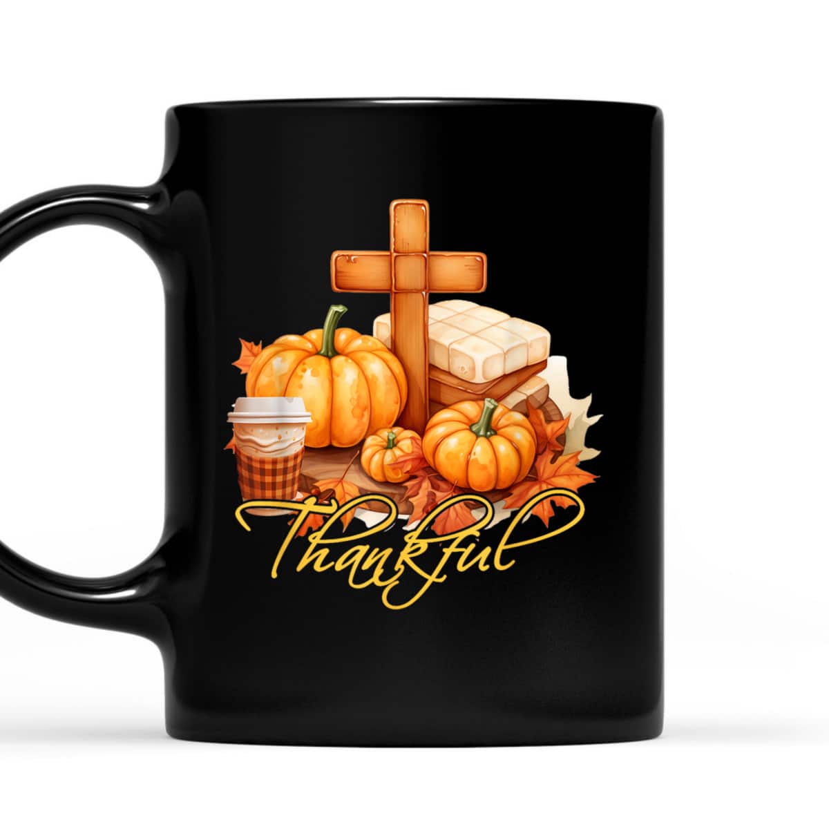 Thankful Jesus Christian Cross Pumpkin Thanksgiving T-Shirt Thankful Jesus Christian Cross Pumpkin Thanksgiving T-Shirt