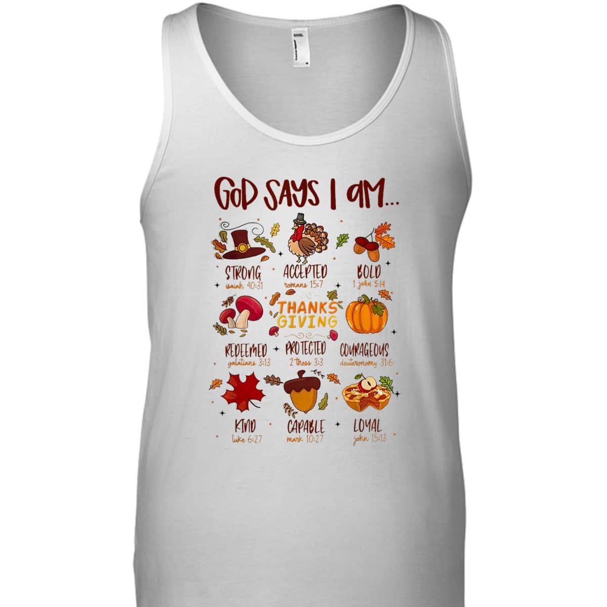 God Says I Am Christian Thanksgiving Bible Jesus T-Shirt God Says I Am Christian Thanksgiving Bible Jesus T-Shirt