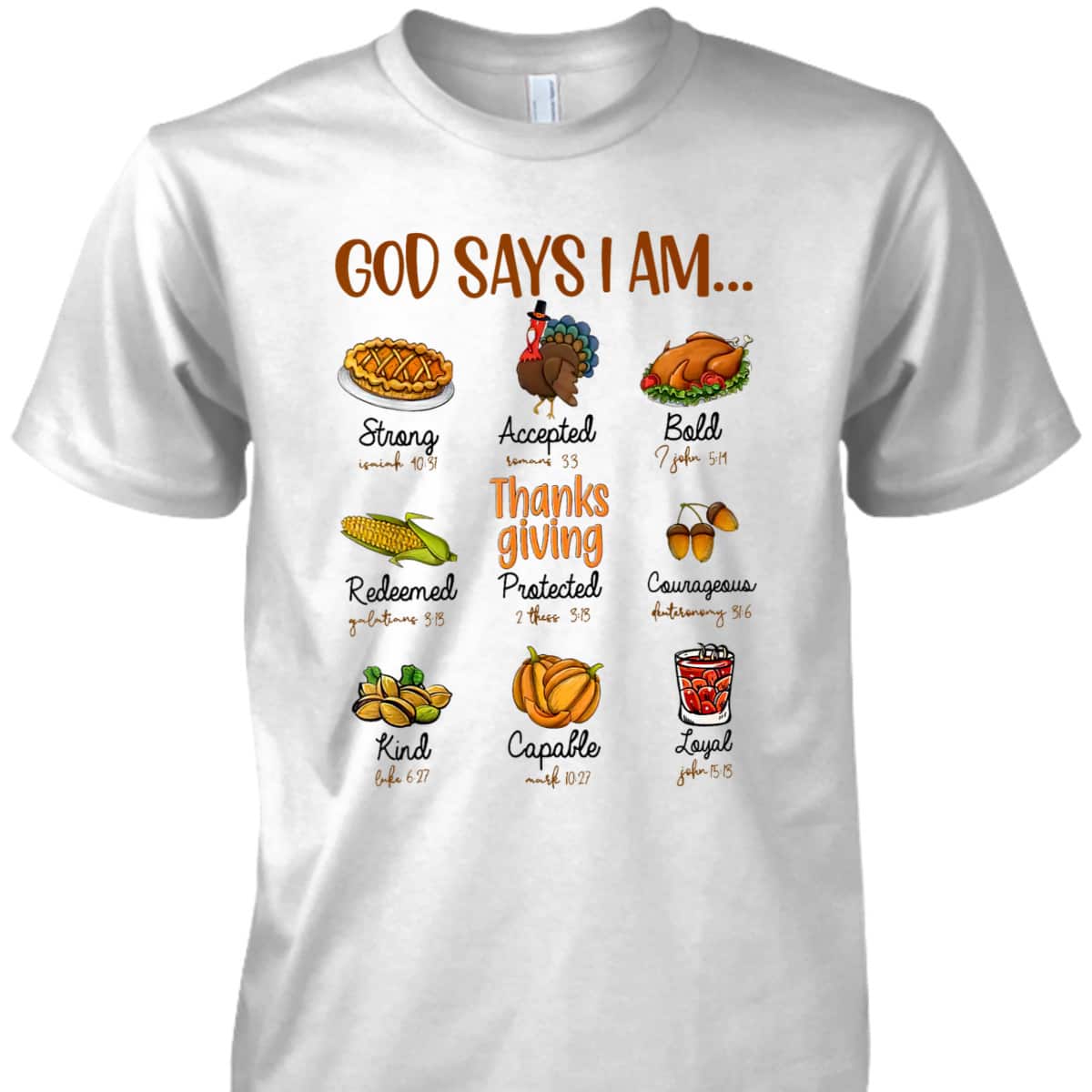 Thanksgiving God Says I Am Thanksgiving Bible Christian T-Shirt Thanksgiving God Says I Am Thanksgiving Bible Christian T-Shirt
