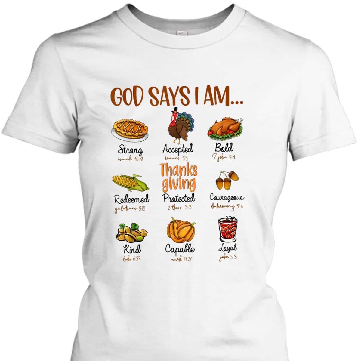 Thanksgiving God Says I Am Thanksgiving Bible Christian T-Shirt Thanksgiving God Says I Am Thanksgiving Bible Christian T-Shirt
