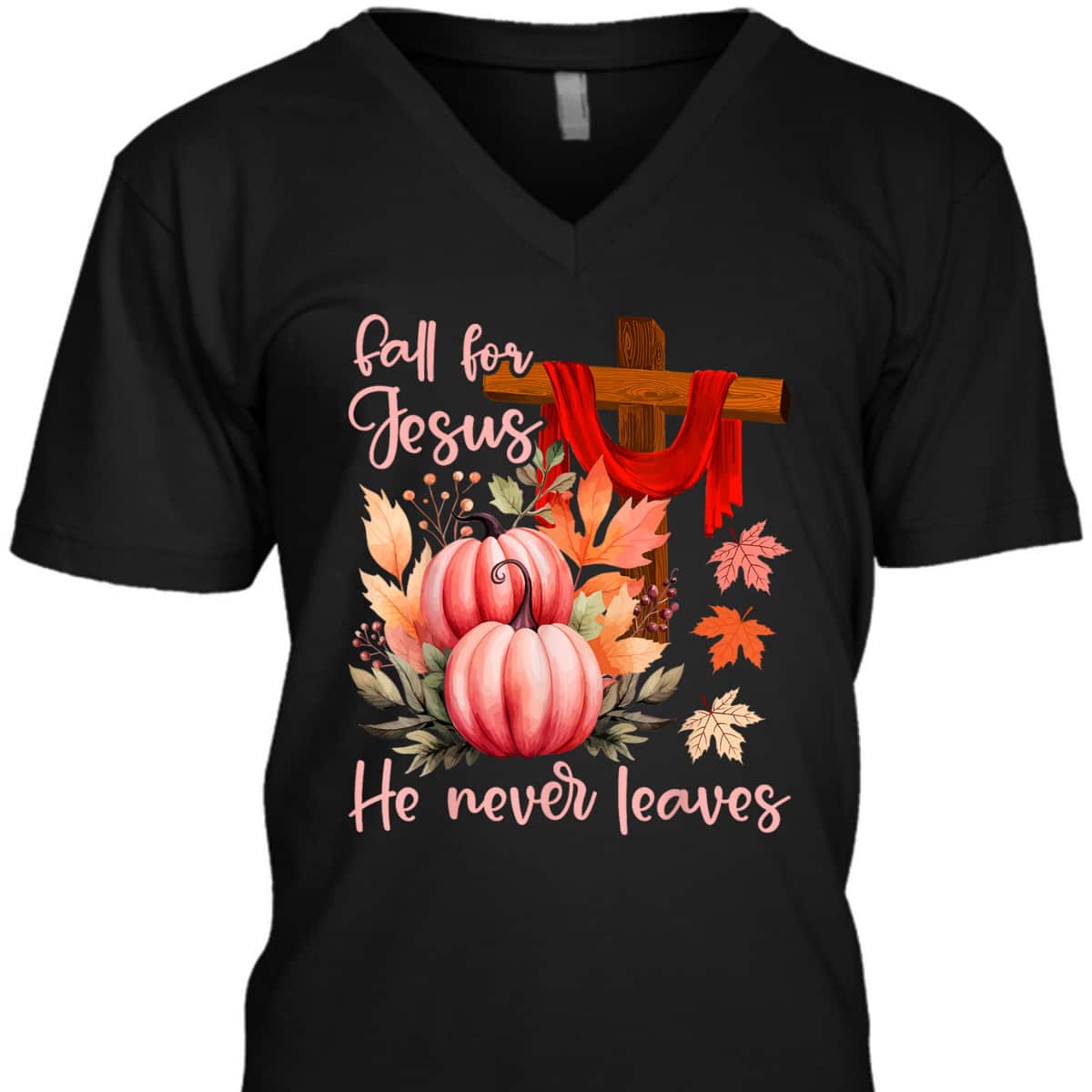 Fall For Jesus Christian Bible Verse Thanksgiving Halloween Day T-Shirt Fall For Jesus Christian Bible Verse Thanksgiving Halloween Day T-Shirt