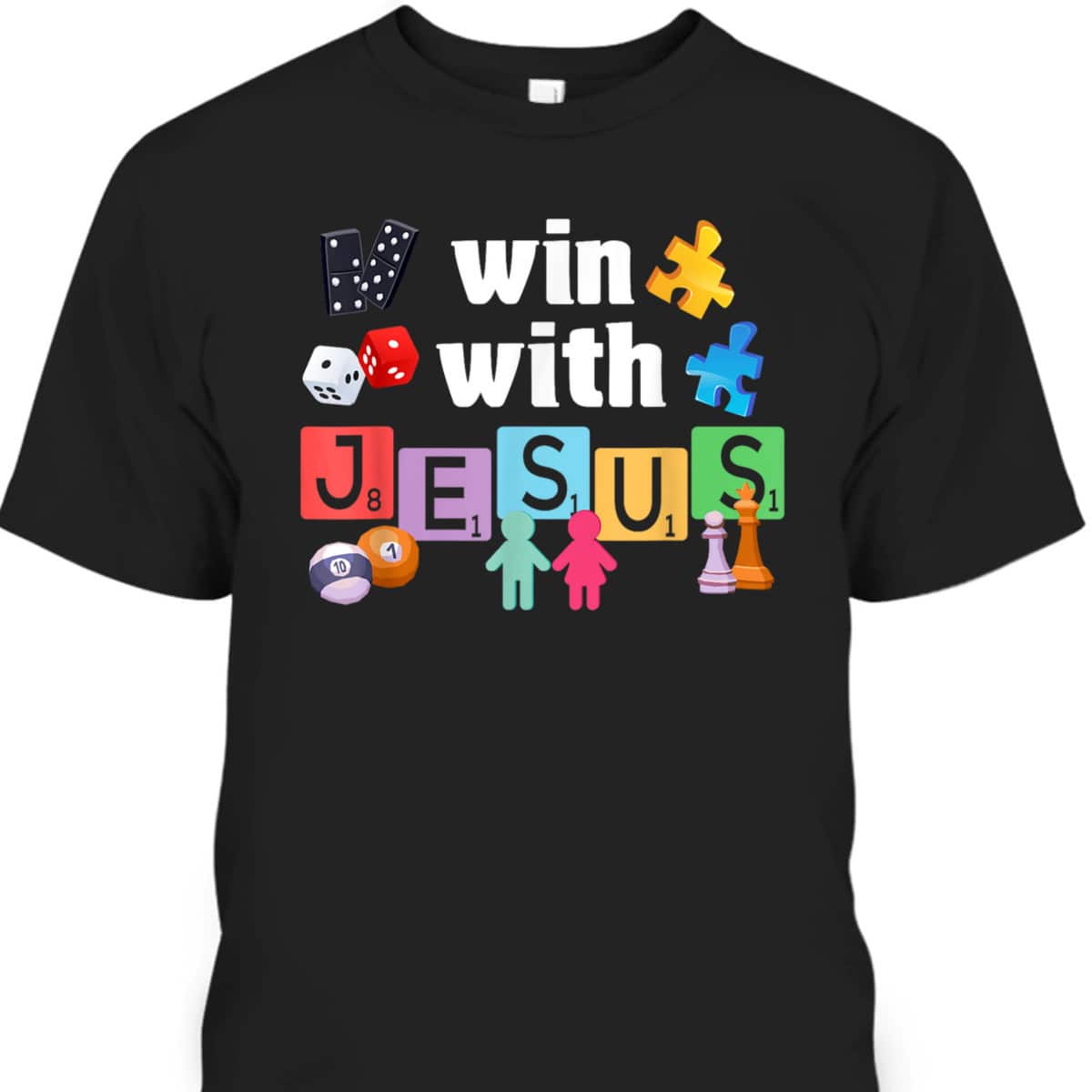 Win With Jesus VBS Christian Vacation Bible School Christian T-Shirt Win With Jesus VBS Christian Vacation Bible School Christian T-Shirt