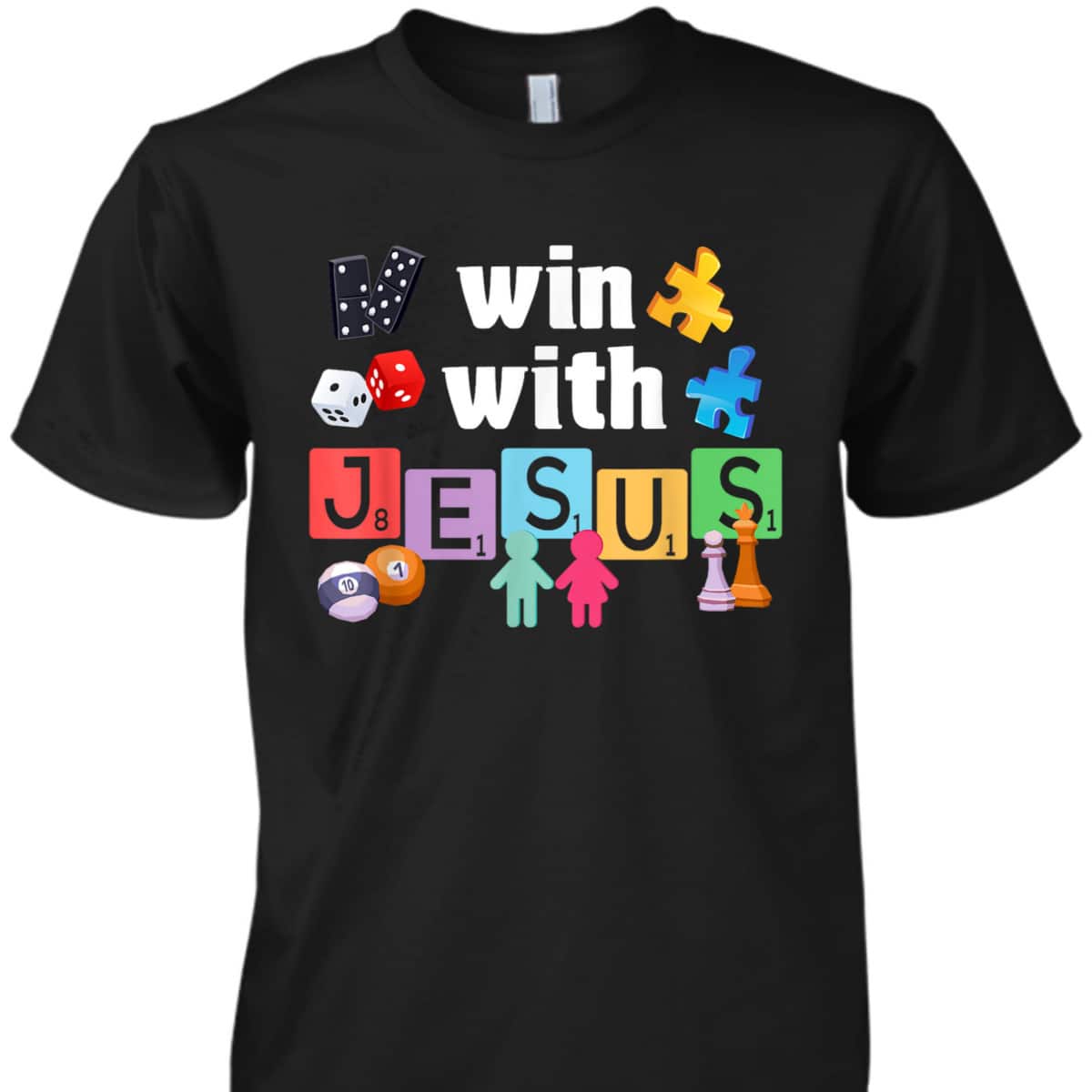 Win With Jesus VBS Christian Vacation Bible School Christian T-Shirt Win With Jesus VBS Christian Vacation Bible School Christian T-Shirt