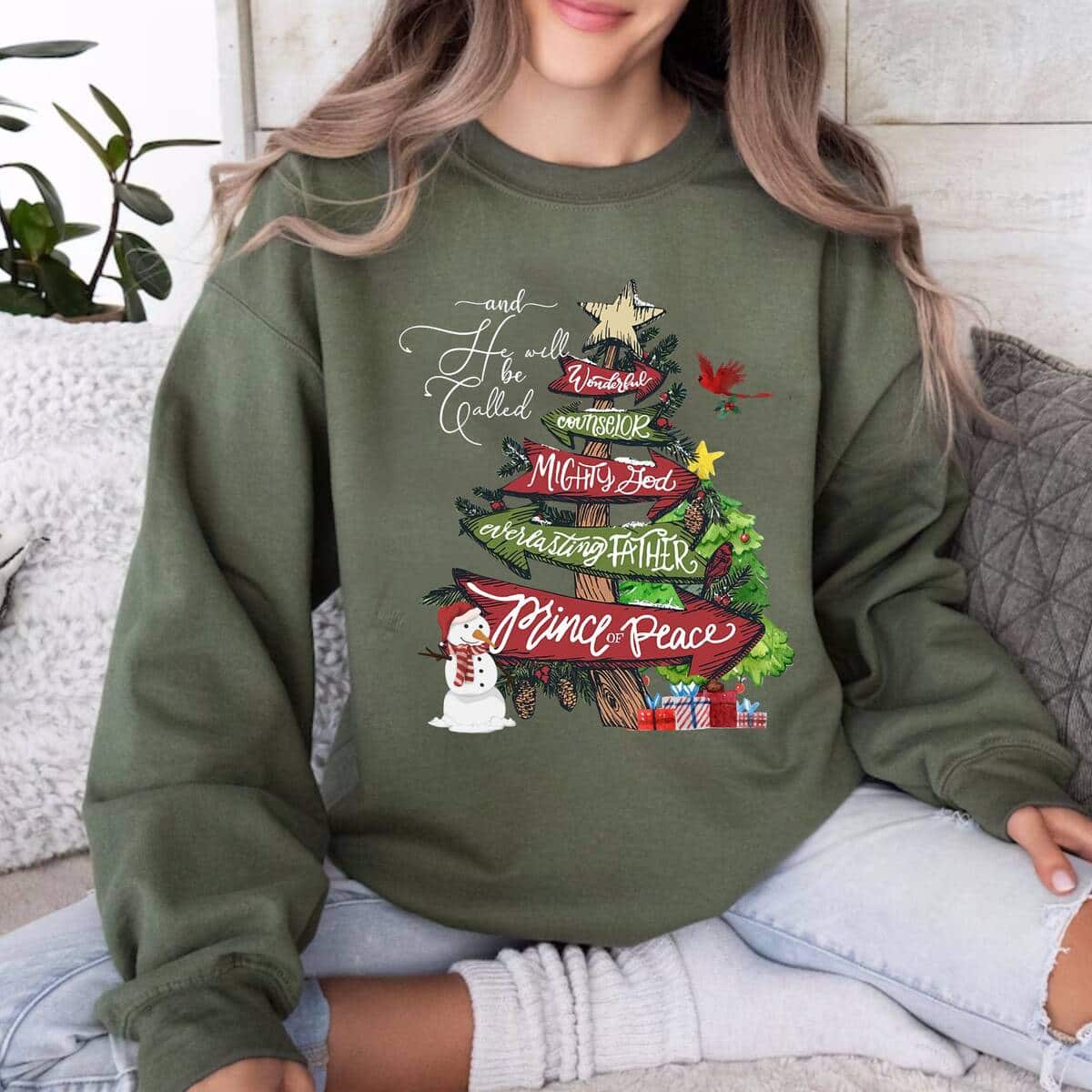 Christmas Bible Verse And He Will Be Called Christian Christmas T-Shirt Christmas Bible Verse And He Will Be Called Christian Christmas T-Shirt