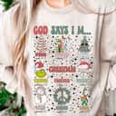 God Says I Am Retro Christmas Bible Verse Xmas T-Shirt