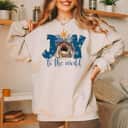 Christmas Nativity Scene Joy To The World Jesus Holy Night T-Shirt