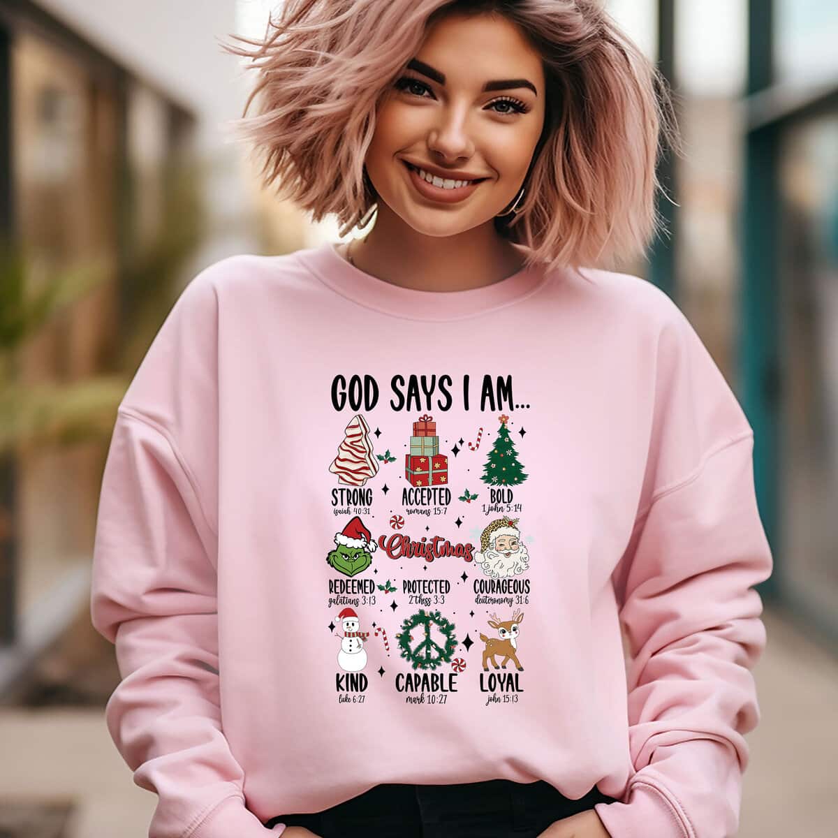 God Says I Am Christmas Bible Verses Christmas Religious T-Shirt God Says I Am Christmas Bible Verses Christmas Religious T-Shirt
