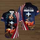 Jesus One Nation Under God American Flag Christian US Flag Hawaiian Shirt Jesus One Nation Under God American Flag Christian US Flag Hawaiian Shirt