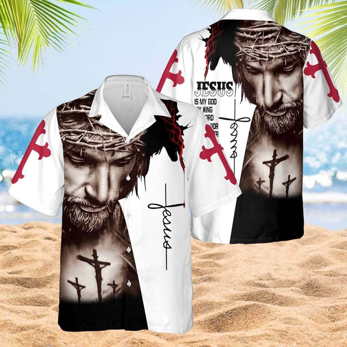 Jesus Is My God My Life All My Everything Christian Cross Hawaiian Shirt Jesus Is My God My Life All My Everything Christian Cross Hawaiian Shirt