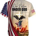 Independence Day Patriotic Christian US Flag Cross Jesus 4th Of July Hawaiian Shirt