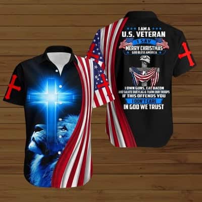 I Am A US Veteran I Say Merry Christmas God Bless America Summer Christian Hawaiian Shirt I Am A US Veteran I Say Merry Christmas God Bless America Summer Christian Hawaiian Shirt