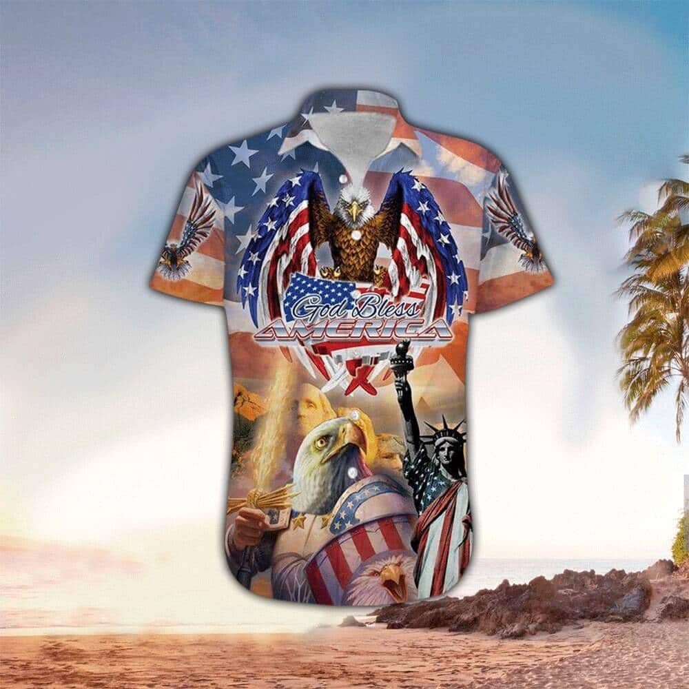God Bless American Patriotism Eagle Christian Hawaiian Shirt God Bless American Patriotism Eagle Christian Hawaiian Shirt
