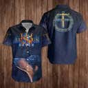 Dachshund Cross Jesus Saves Christian Faith Dog Lover Unique Hawaiian Shirt