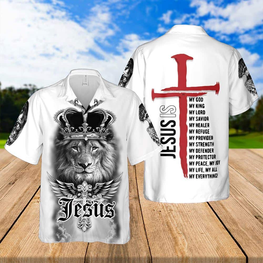 Jesus Lion Crown Jesus I My Everything Religious Christian Hawaiian Shirt Jesus Lion Crown Jesus I My Everything Religious Christian Hawaiian Shirt