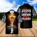 Jesus Is My Savior Jesus Lion Lamp Religious Christian Hawaiian Shirt