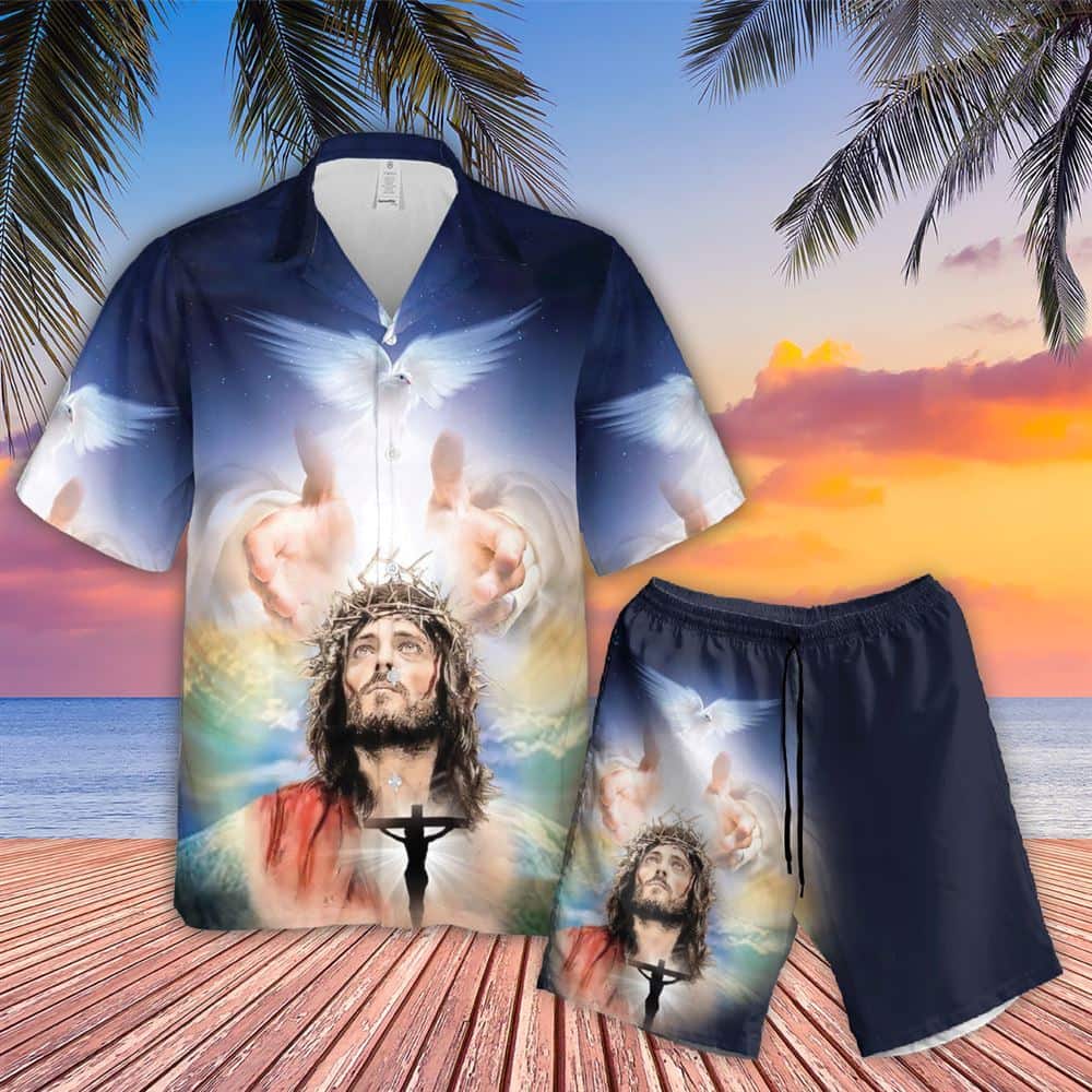 Jesus Hand Of God Dove Religious Christian Hawaiian Shirt Jesus Hand Of God Dove Religious Christian Hawaiian Shirt