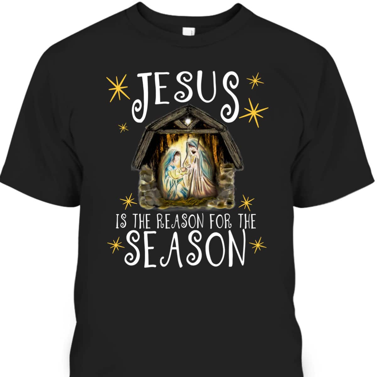 Christmas Nativity Jesus Is The Reason For The Season Manger Christian T-Shirt Christmas Nativity Jesus Is The Reason For The Season Manger Christian T-Shirt