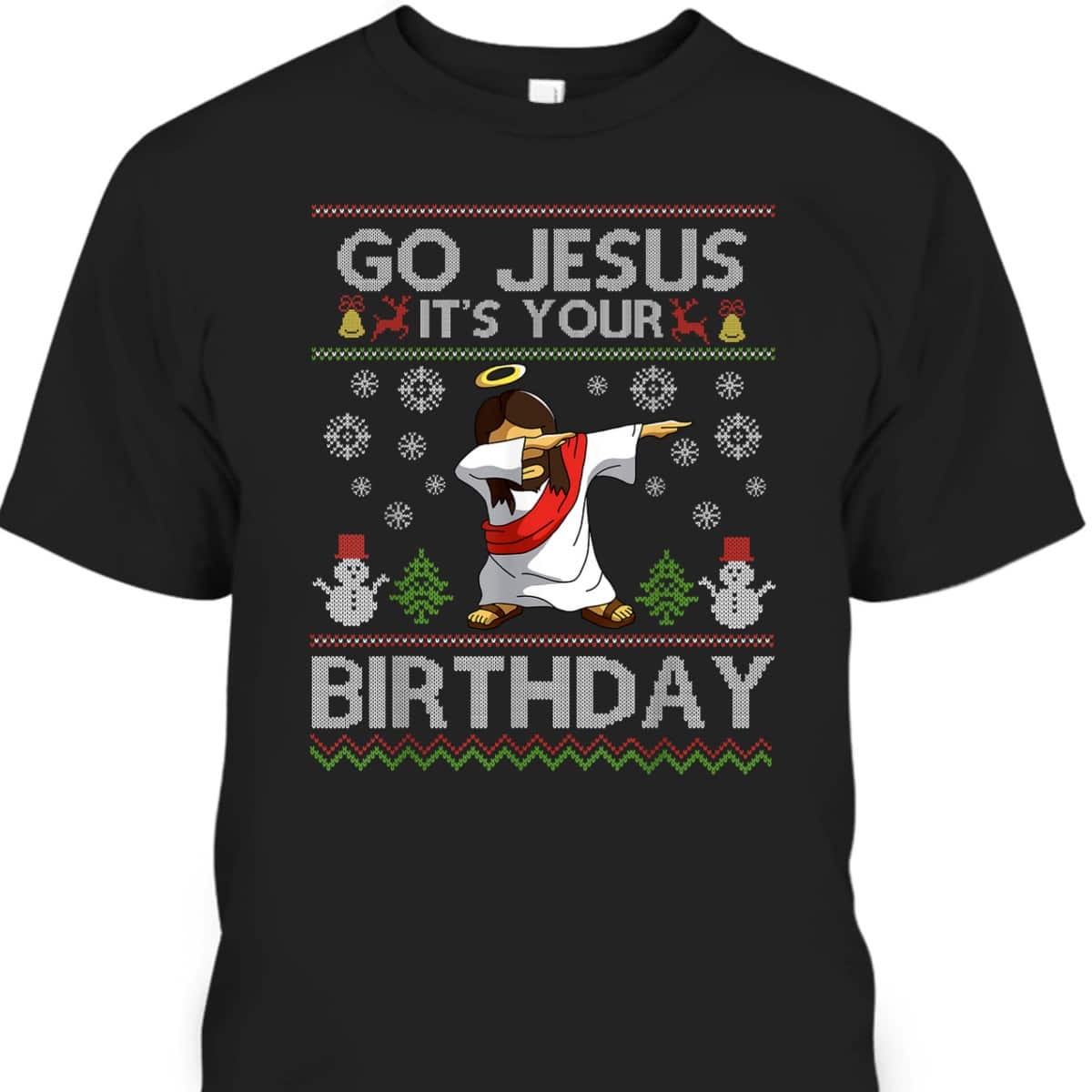 Christian Go Jesus It's Your Birthday Dabbing Christmas T-Shirt