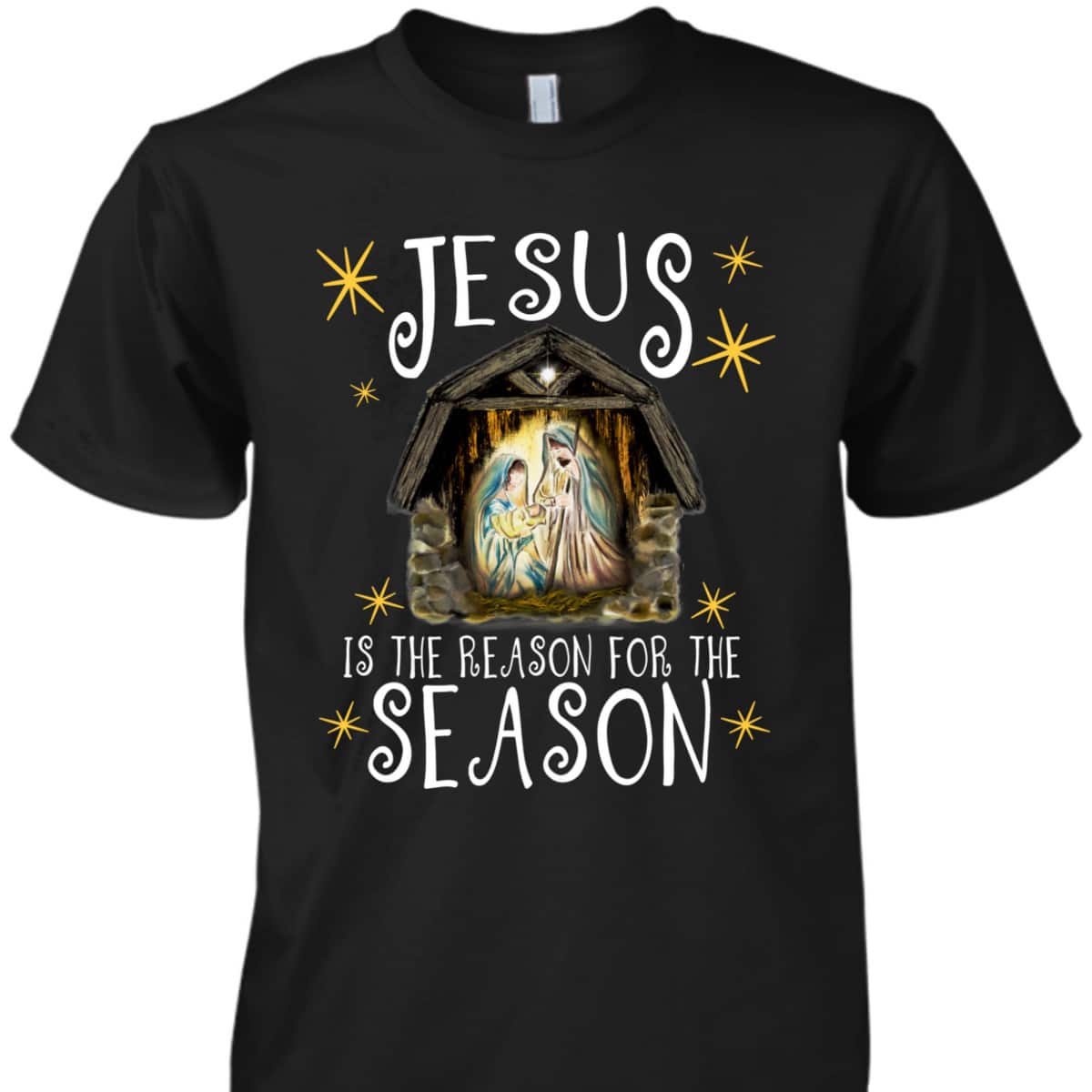 Christmas Nativity Jesus Is The Reason For The Season Manger Christian T-Shirt Christmas Nativity Jesus Is The Reason For The Season Manger Christian T-Shirt