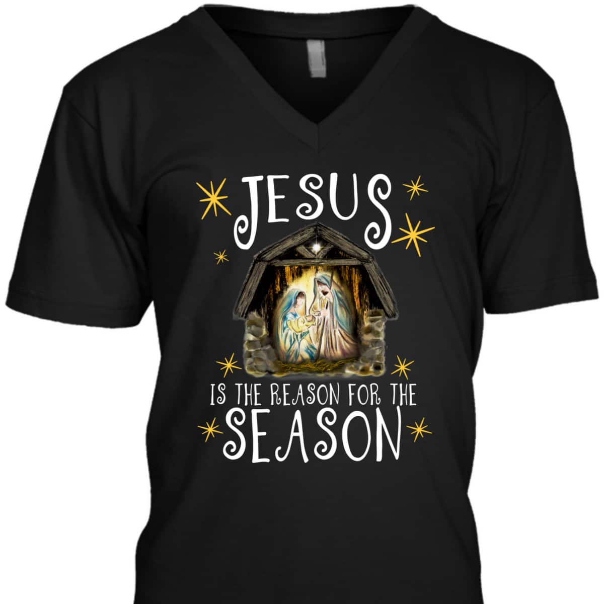 Christmas Nativity Jesus Is The Reason For The Season Manger Christian T-Shirt Christmas Nativity Jesus Is The Reason For The Season Manger Christian T-Shirt