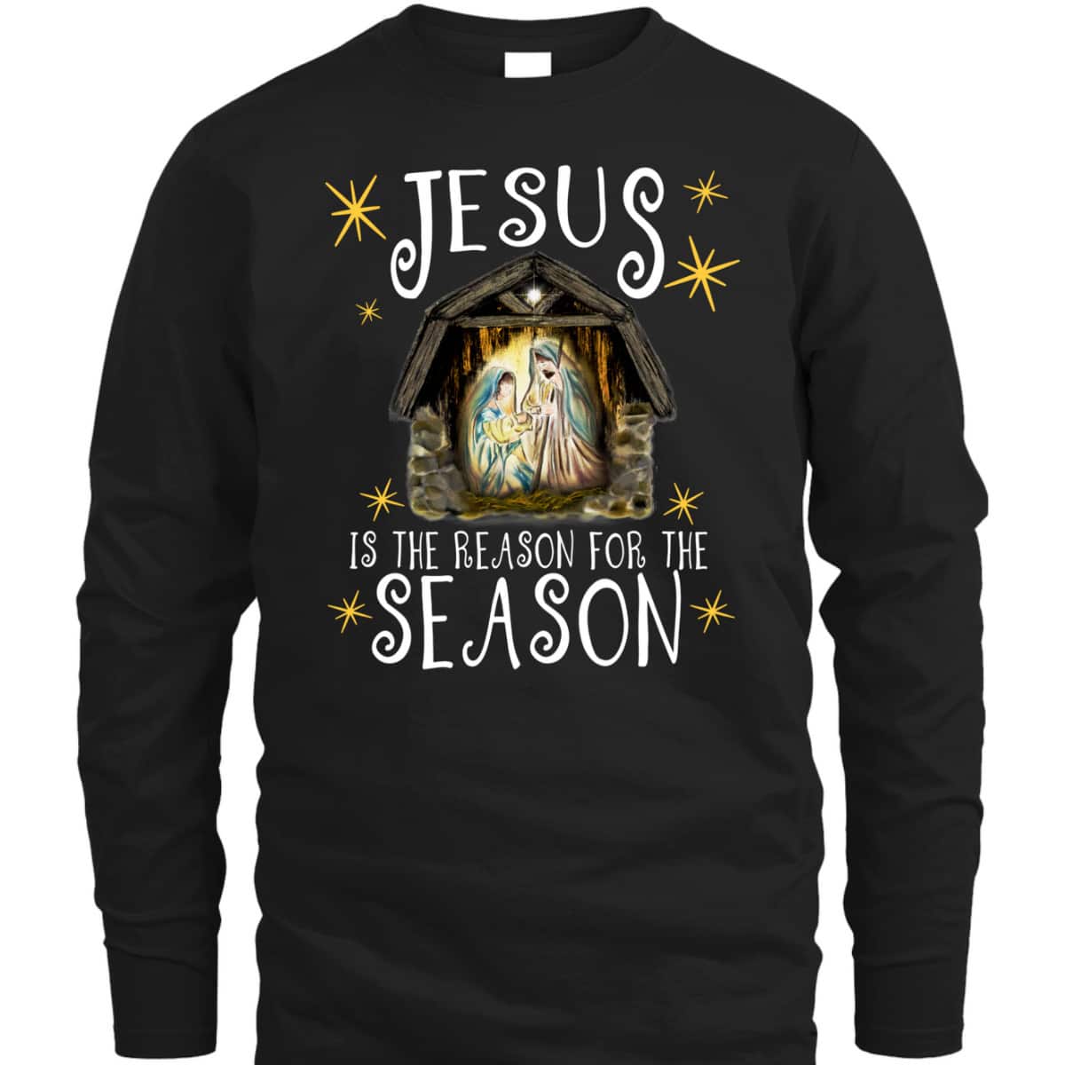 Christmas Nativity Jesus Is The Reason For The Season Manger Christian T-Shirt Christmas Nativity Jesus Is The Reason For The Season Manger Christian T-Shirt